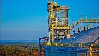 Gazoport w Świnoujściu. Stan prac na luty br. Fot. Polskie LNG