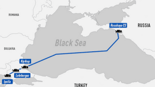 Plan postulowanej trasy gazociągu Turkish Stream. Fot. Gazprom.ru