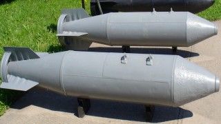 Bomba lotnicza do przenoszenia ulotek AGITAB-500-300. Fot. George Chernilevsky - Wikipedia / CC3.0