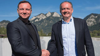 Spotkanie prezydenta Andrzeja Dudy z prezydentem Słowacji Andrejem Kiską. Fot. Andrzej Hrechorowicz/Kancelaria Prezydenta