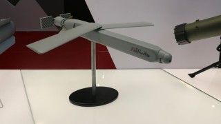 Model systemu amunicji krążącej Fire Shadow produkcji MBDA. Fot. Paweł Ziemnicki/Defence24.pl