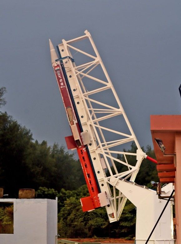 Rakieta próbna ATV z silnikiem typu scramjet. Fot. Indian Space Research Organisation / isro.gov.in