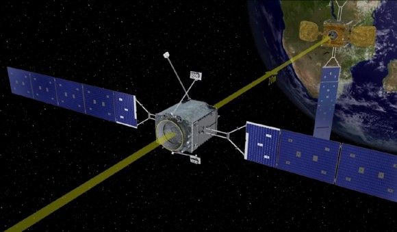 Wizualizacja przedstawiające działanie satelity serwisowego Orbital ATK. Ilustracja: Orbital ATK / orbitalatk.com
