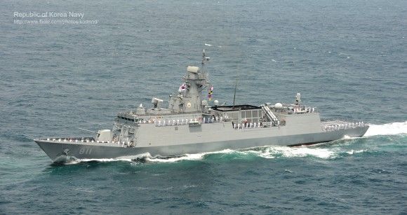 Fregata „Incheun”. Fot. Marynarka wojenna Południowej Korei/Wikipedia