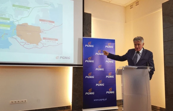 Prezes PGNiG na konferencji dotyczącej OPAL. Fot. Energetyka24.com