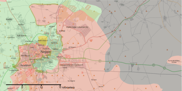 Sytuacja w Aleppo. Źródło: wikipedia.com