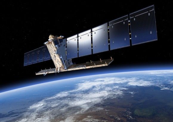 Satelita obserwacyjny z rodziny Sentinel. Ilustracja: ESA