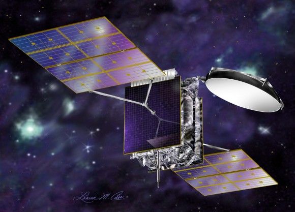Artystyczna wizualizacja satelity AMC-11. Ilustracja: SES