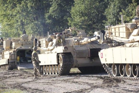 US Army Abrams tanks in Drawsko Pomorskie. Photo: st. szer. A. Suchara/MON.