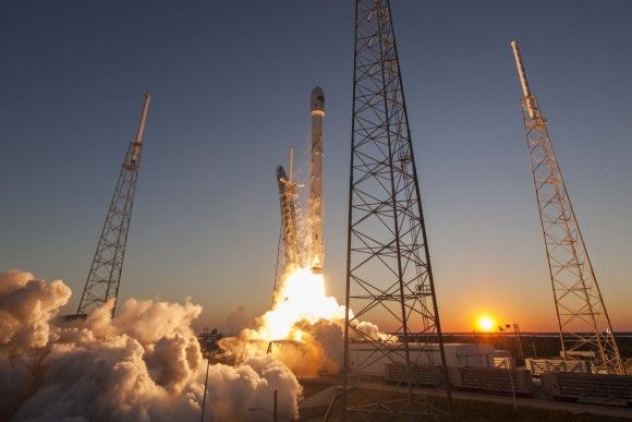 Start rakiety Falcon 9, fot. SpaceX