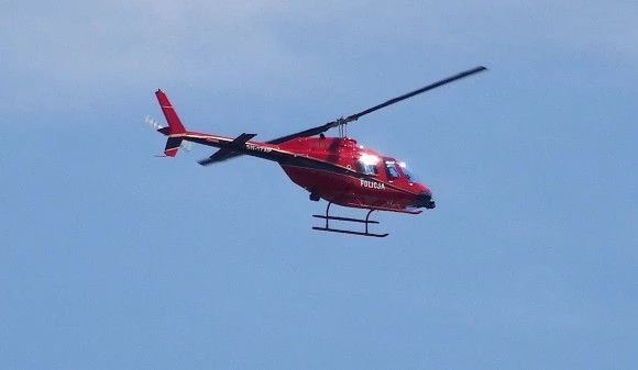 Policyjny śmigłowiec Bell 206B3 Jet Ranger III w czasie Szczytu NATO / Fot. J. Sabak
