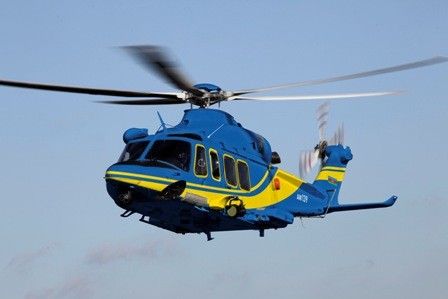 Wizja artystyczna śmigłowca AW139 w barwach azerskich - fot. AgustaWestland