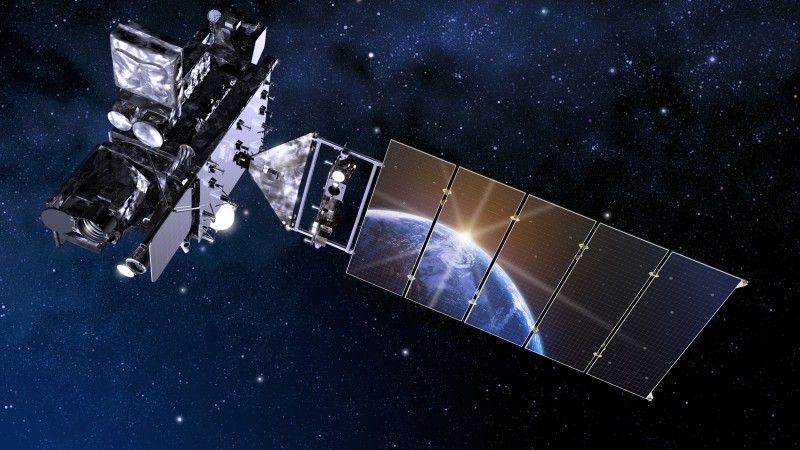 Satelita GOES-16. Ilustracja: Lockheed Martin