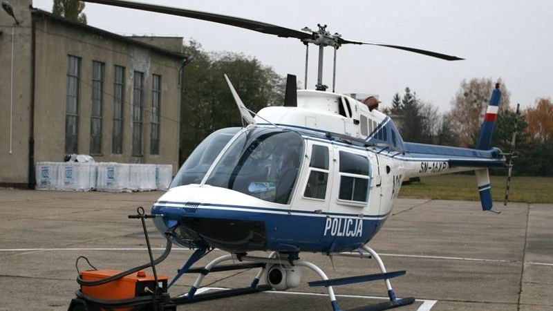 Policyjny śmigłowiec Bell 206B3 Jet Ranger III w czasie Szczytu NATO / Fot. J. Sabak