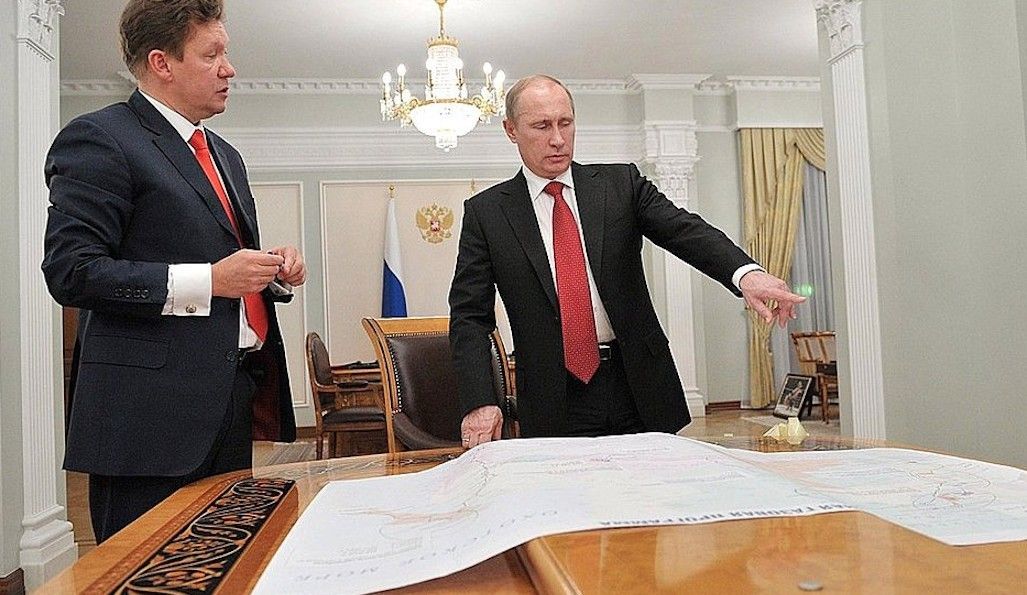 Prezes Gazpromu Aleksiej Miller i prezydent Rosji Władimir Putin. Fot. kremlin.ru