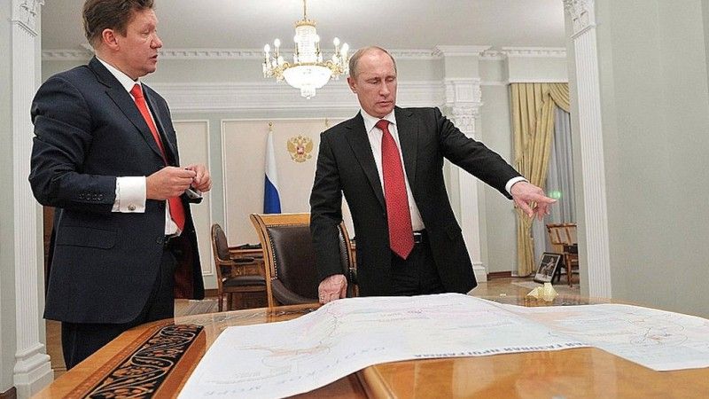 Prezes Gazpromu Aleksiej Miller i prezydent Rosji Władimir Putin. Fot. kremlin.ru