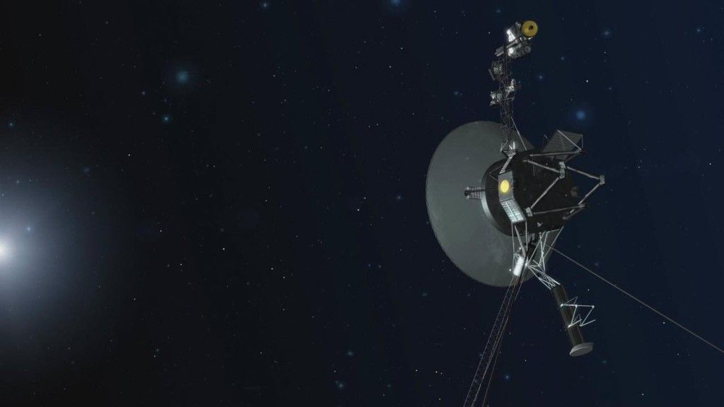 Sonda Voyager w drodze poza Układ Słoneczny - wizja artystyczna. Ilustracja: NASA/JPL-Caltech