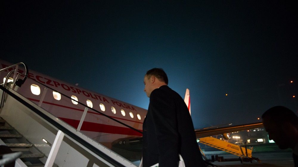<p>Prezydent Andrzej Duda w drodze do Nowego Jorku. Fot. prezydent.pl.</p>