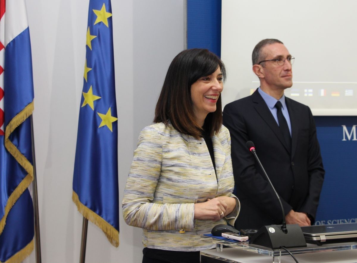 Blaženka Divjak i Frédéric Nordlund. Fot. ESA/Ministerstwo Nauki i Edukacji Republiki Chorwacji (Iva Stupar)