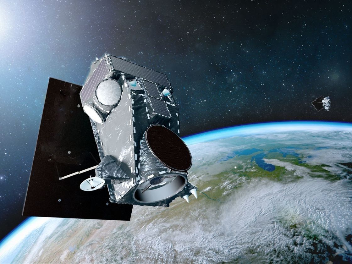 Artystyczna wizja satelity konstelacji WorldView Legion. Ilustracja: SSL