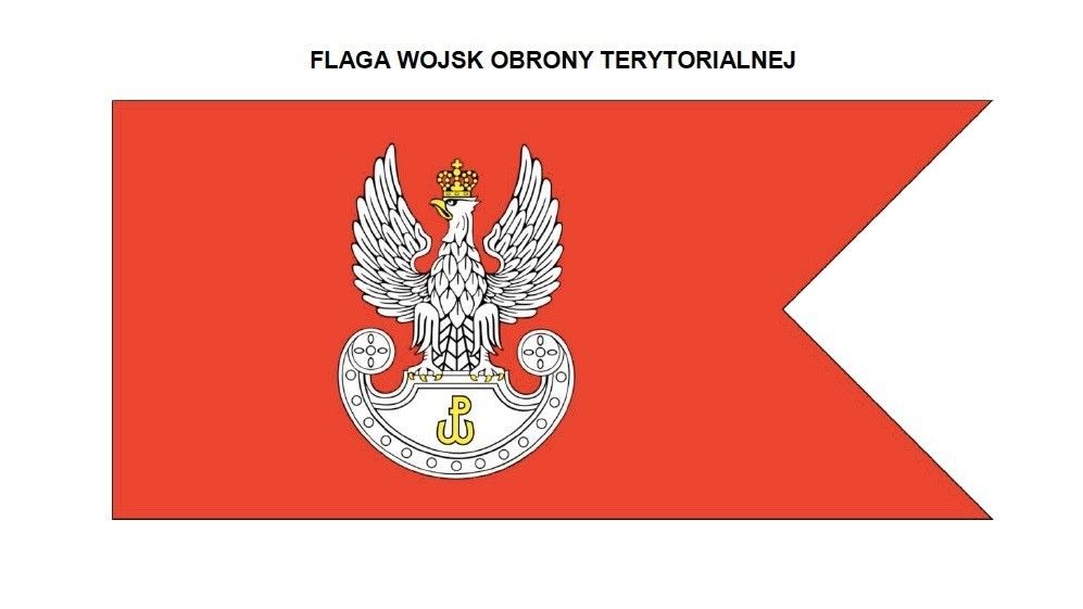 Flaga Wojsk Obrony Terytorialnej. Źrodło: RCL.