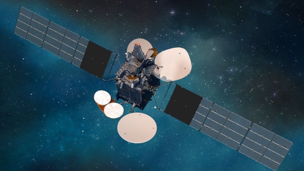 Artystyczna wizja satelity AMOS-8. Ilustracja: SSL