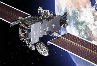 Artystyczna wizja satelity Arabsat 6A. Ilustracja: Lockheed Martin