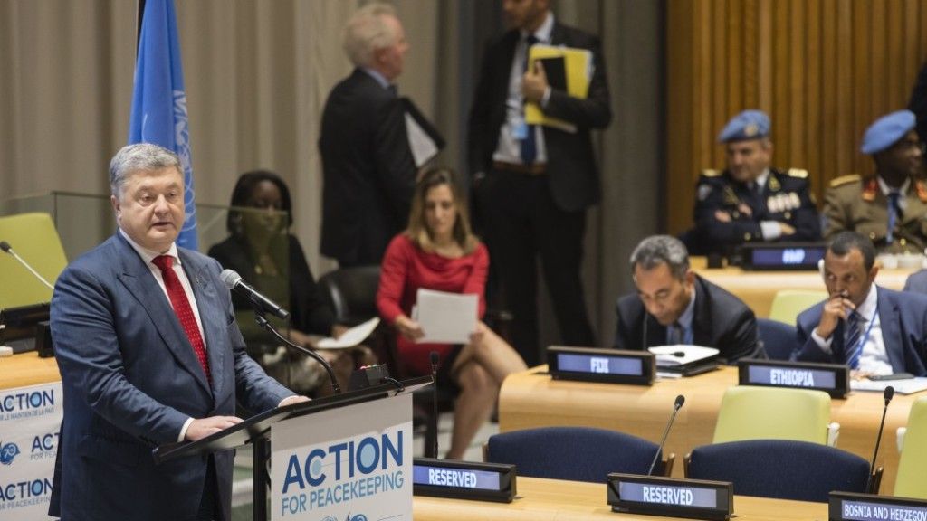 Petro Poroszenko na sesji ONZ. Fot. president.gov.ua