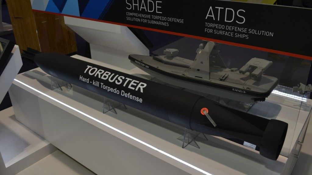 Wabiki aktywnego systemu samoobrony TORBUSTER dla okrętów podwodnych były bazą dla zestawu ATDS proponowanego dla okrętów nawodnych. Fot. M.Dura