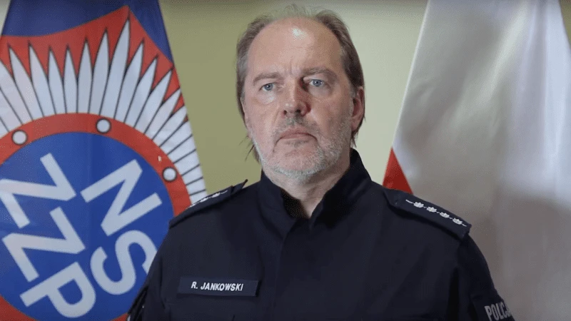 Rafał Jankowski, Przewodniczący NSZZ Policjantów, fot. YouTube Zarząd Główny NSZZ Policjantów