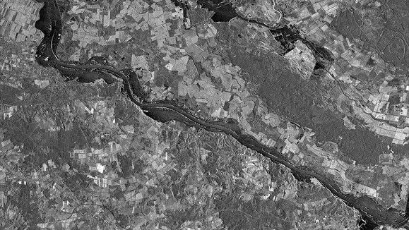 Elba river imagery captured by the TerraSAR-X satellite. Image Credit: AIRBUS DEFENCE & SPACE