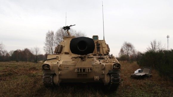 Amerykańska haubica M109A6 Paladin na poligonie koło Drawska Pomorskiego. Fot. Rafał Lesiecki / Defence24.pl