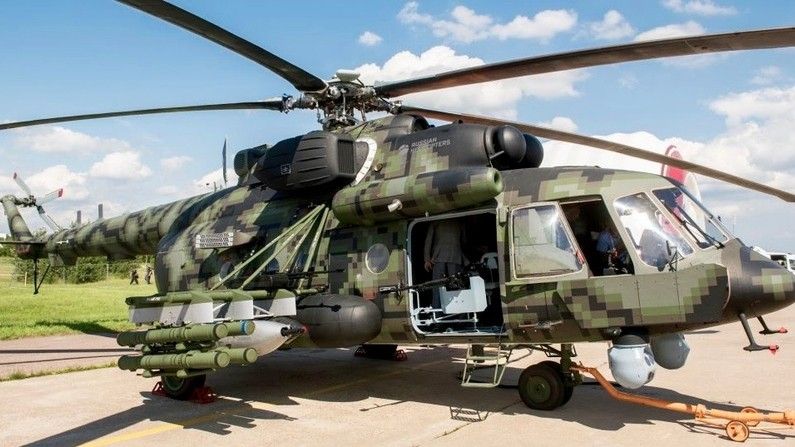 Dedykowany dla sił specjalnych śmigłowiec Mi-171Sz-NW. Fot. Rostec