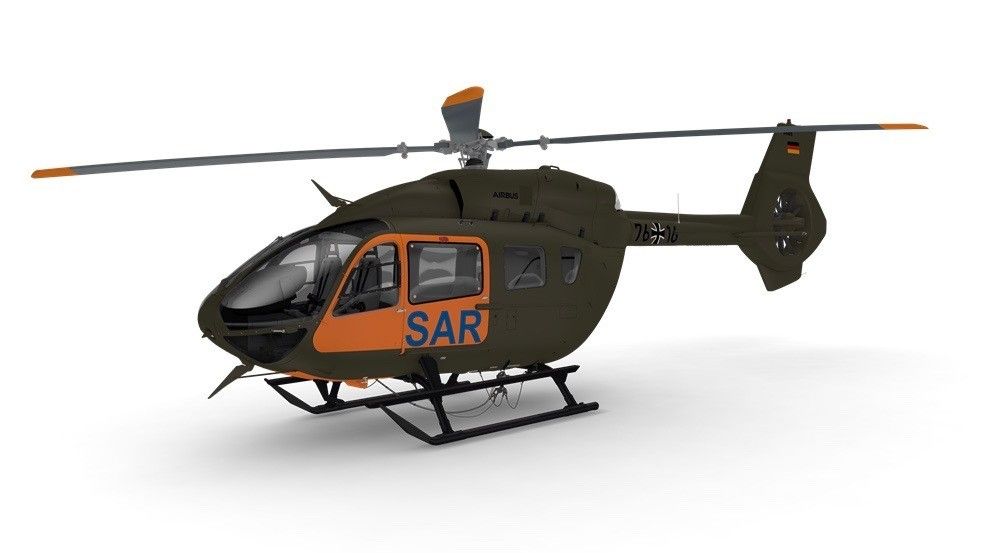 Wzór malowania ratowniczych H145 Bundeswehry. Ilustracja: Airbus Helicopters