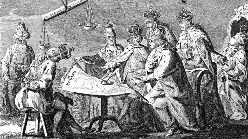 Fot. Wikipedia/https://pl.wikipedia.org/wiki/I_rozbi%C3%B3r_Polski#/media/File:Picture_of_Europe_for_July_1772.PNG