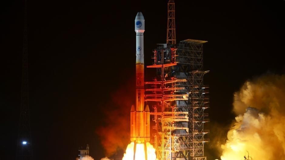 Start rakiety CZ-3C z satelitą Beidou. Fot. Chińskie media