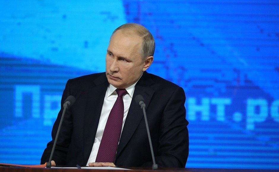 Władimir Putin podczas dorocznej wielkiej konferencji prasowej /Fot. Kremlin.ru