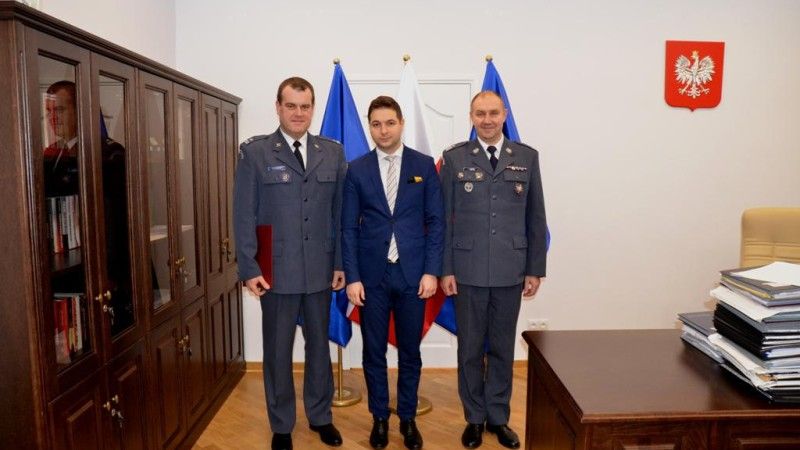Ppłk Marcin Strzelec (na zdjęciu jeszcze w stopniu majora) w dniu powołania na stanowisko wiceszefa SW/Fot. Służba Więzienna