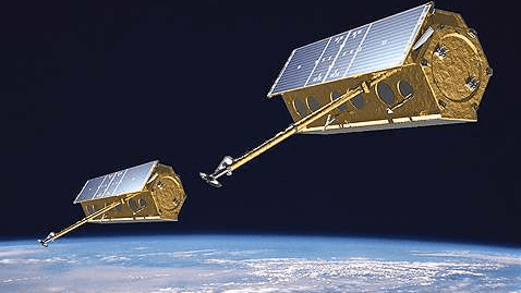 Artystyczna wizualizacja satelitów TerraSAR-X i TanDEM-X na orbicie. Ilustracja: Airbus Defence & Space