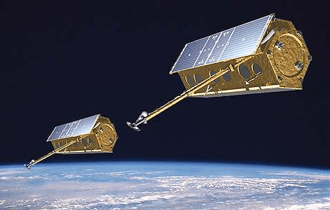 Artystyczna wizualizacja satelitów TerraSAR-X i TanDEM-X na orbicie. Ilustracja: Airbus Defence & Space