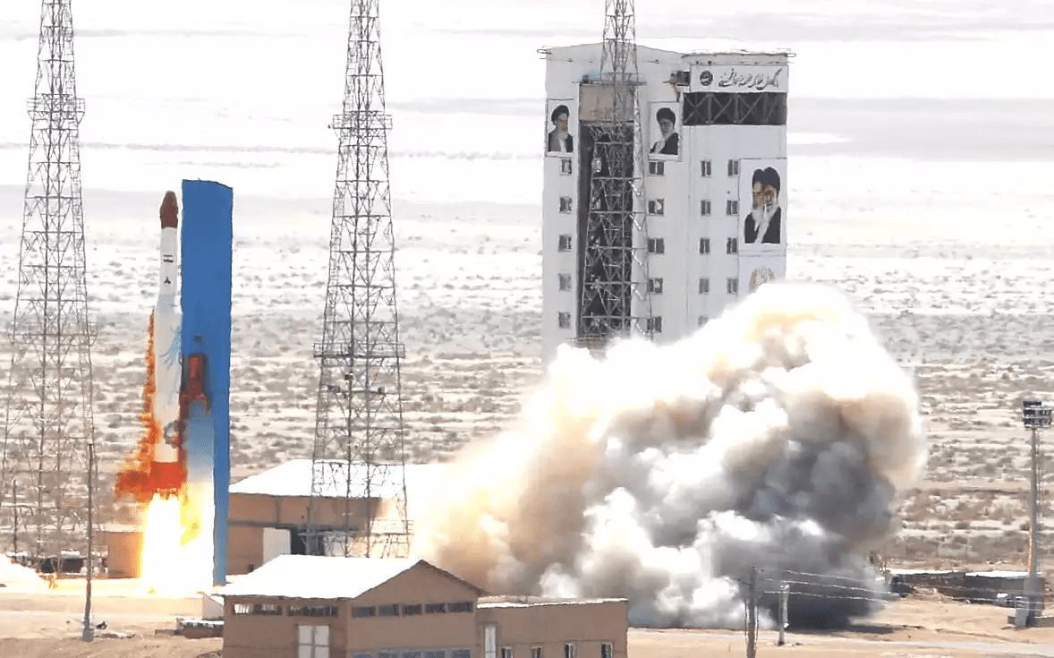 Start rakiety Simorgh z Imam Khomeini Space Center. Fot. Irańskie media