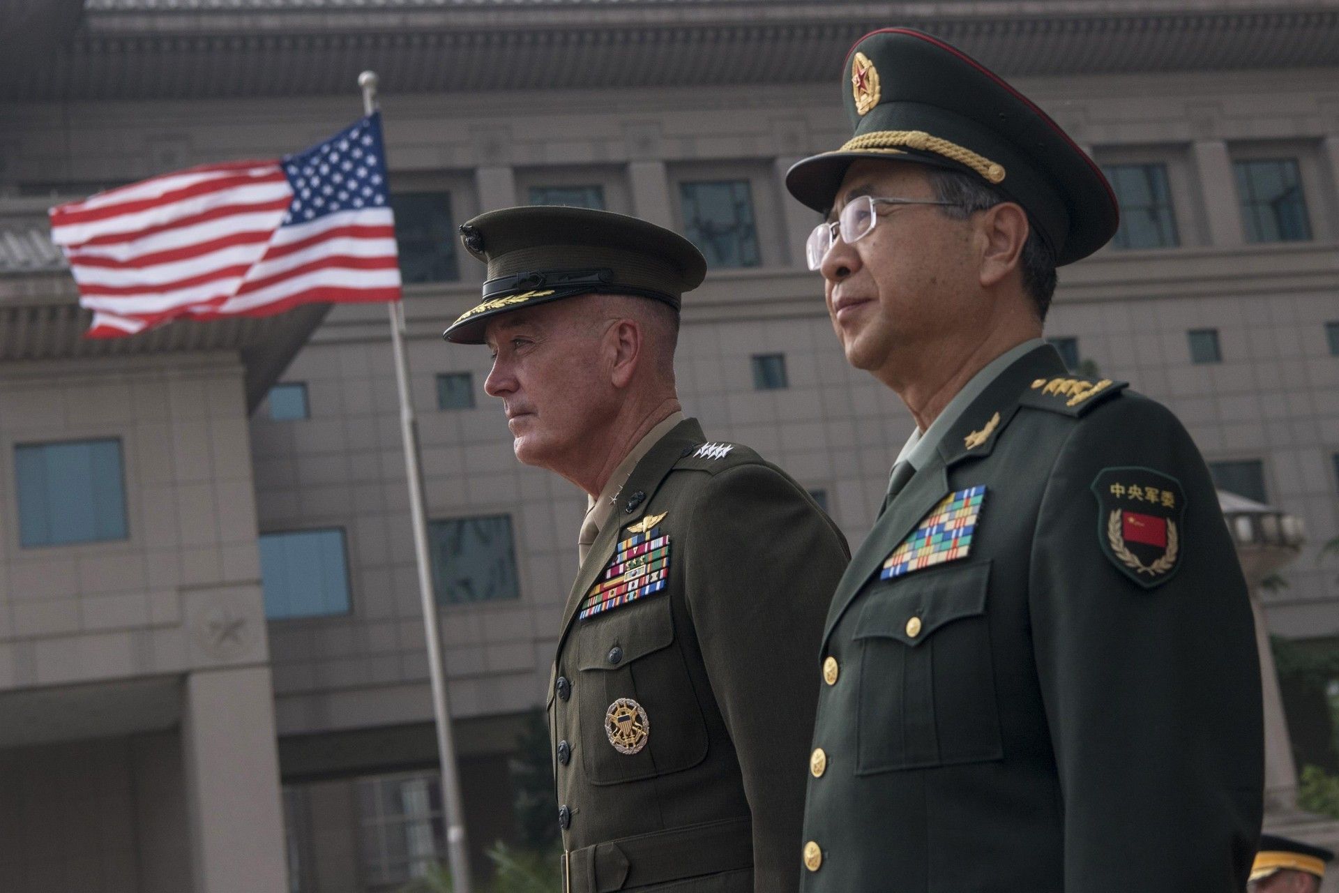 Gen. Feng Fenghui (z prawej) podczas spotkania z Szefem Połączonych Sztabów US Army/ Fot. jcs.mil