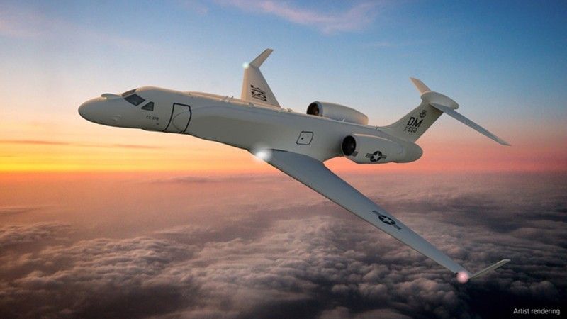 Gulfstream G550 w konfiguracji Compass Call / Ilustracja: BAE Systems