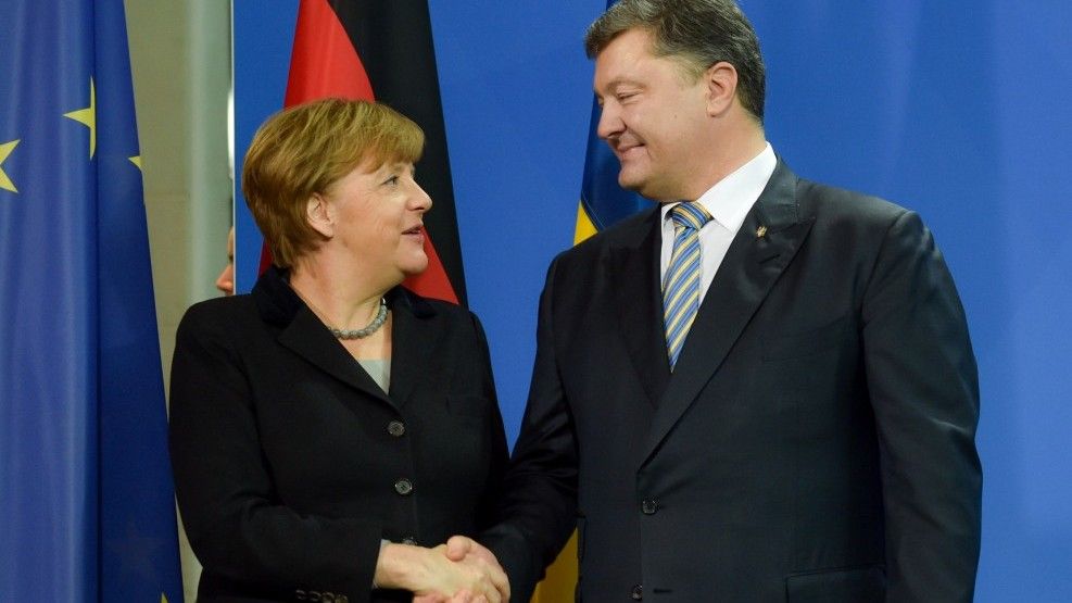 Kanclerz Niemiec Angela Merkel i prezydent Ukrainy Petro Poroszenko. Fot. president.gov.ua