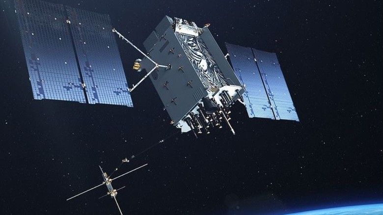 Artystyczna wizualizacja satelity GPS III na orbicie. Źródło ilustracji: af.mil