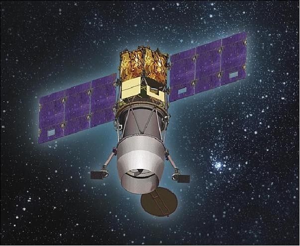 Artystyczna wizualizacja satelity OPTSAT-3000. Ilustracja: IAI