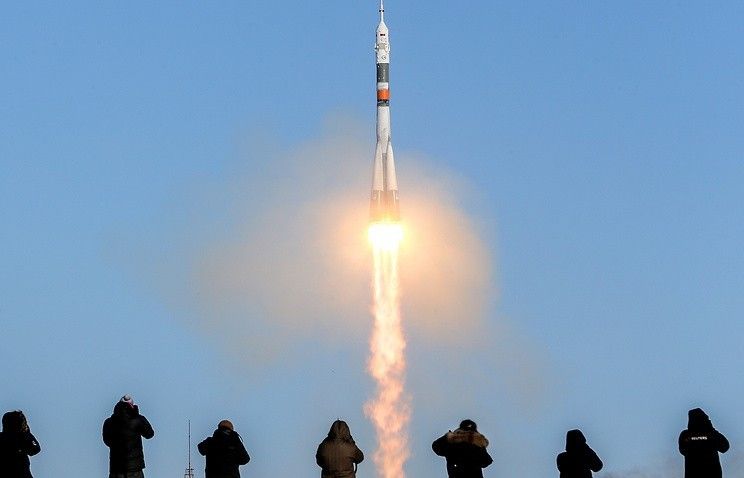 Start rakiety Sojuz FG z misją załogową MS-07. Fot. Kazkosmos [kazcosmos.gov.kz]