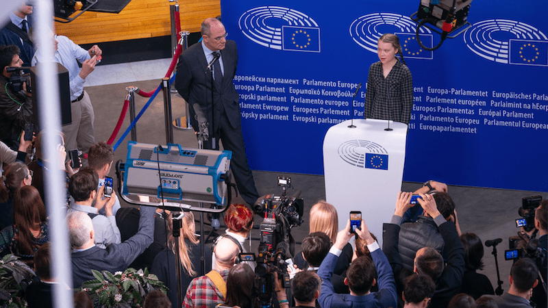 Fot. By European Parliament from EU - Greta Thunberg at the Parliament, CC BY 2.0, https://commons.wikimedia.org/w/index.php?curid78369731