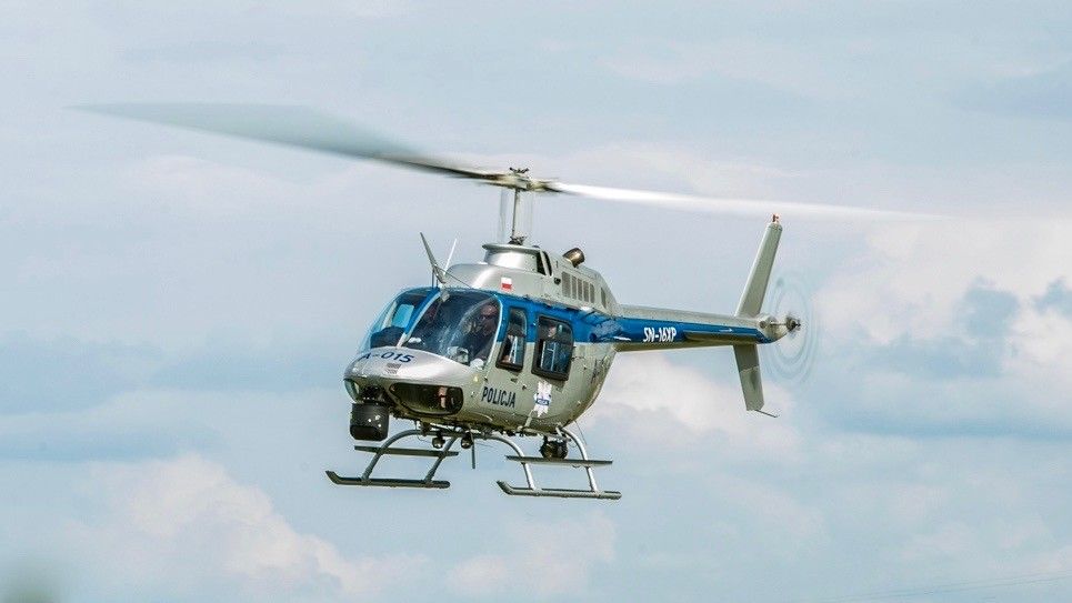 Bell-206B podczas patrolu. Fot. Lubuska Komenda Policji