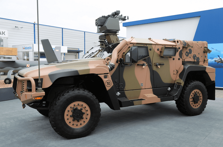 Hawkei vehicle, during a presentation held at the MSPO event. One of the Pegaz proposals. Image Credit: R. Surdacki/Defence24.pl.